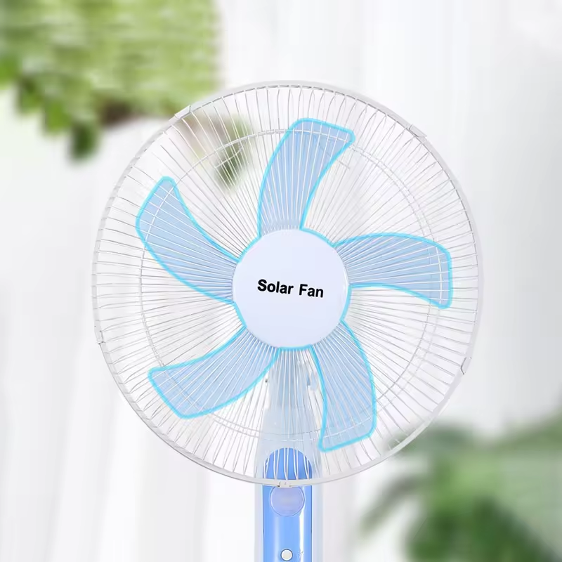  12Inch 16Inch 18Inch Electric Fan Light Solar Power Fan Rechargeable Solar Fan with Solar Panels